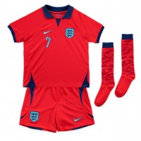 England Jack Grealish #7 Udebanesæt Børn VM 2022 Kortærmet (+ Korte bukser)